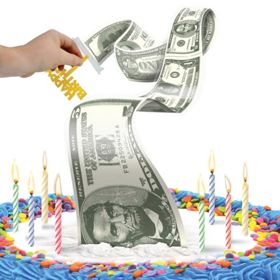 Candle Surprise - Cash Stash Cake Surprise Candle Set,