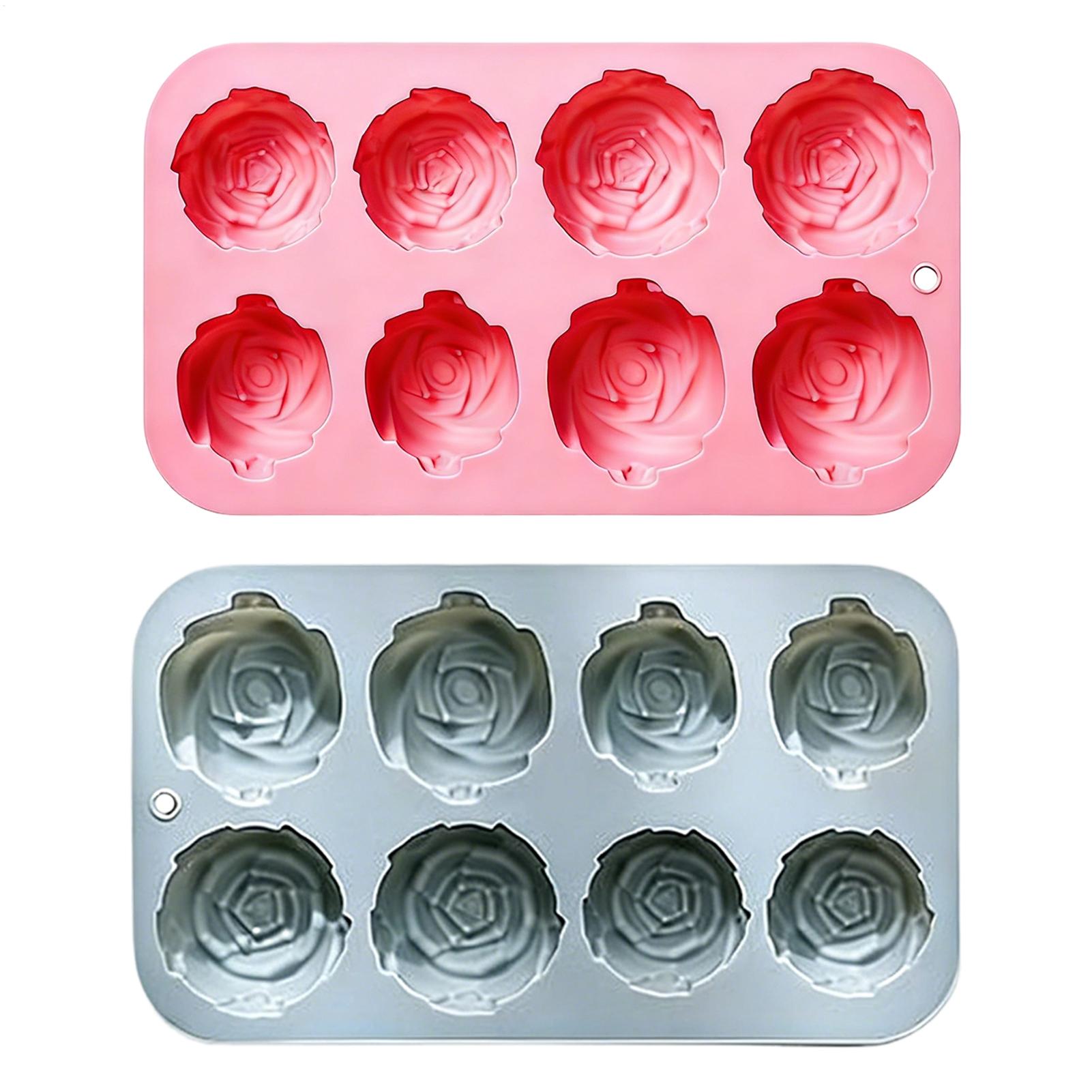 Candle Making Supplies Kit - 8 Holes Rose Flower Silicone Molds