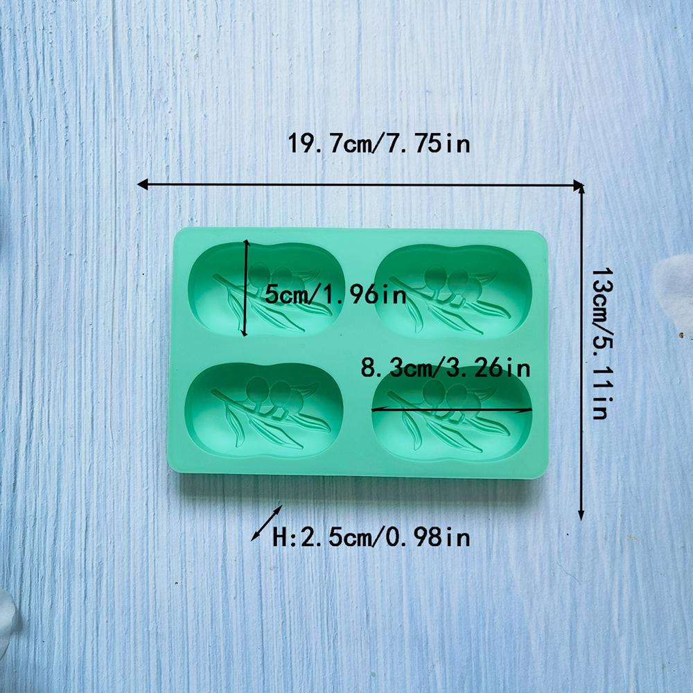 4 Cavities Oval Olive Tree Sil - Candle Making Supplies Kit reseña y precio