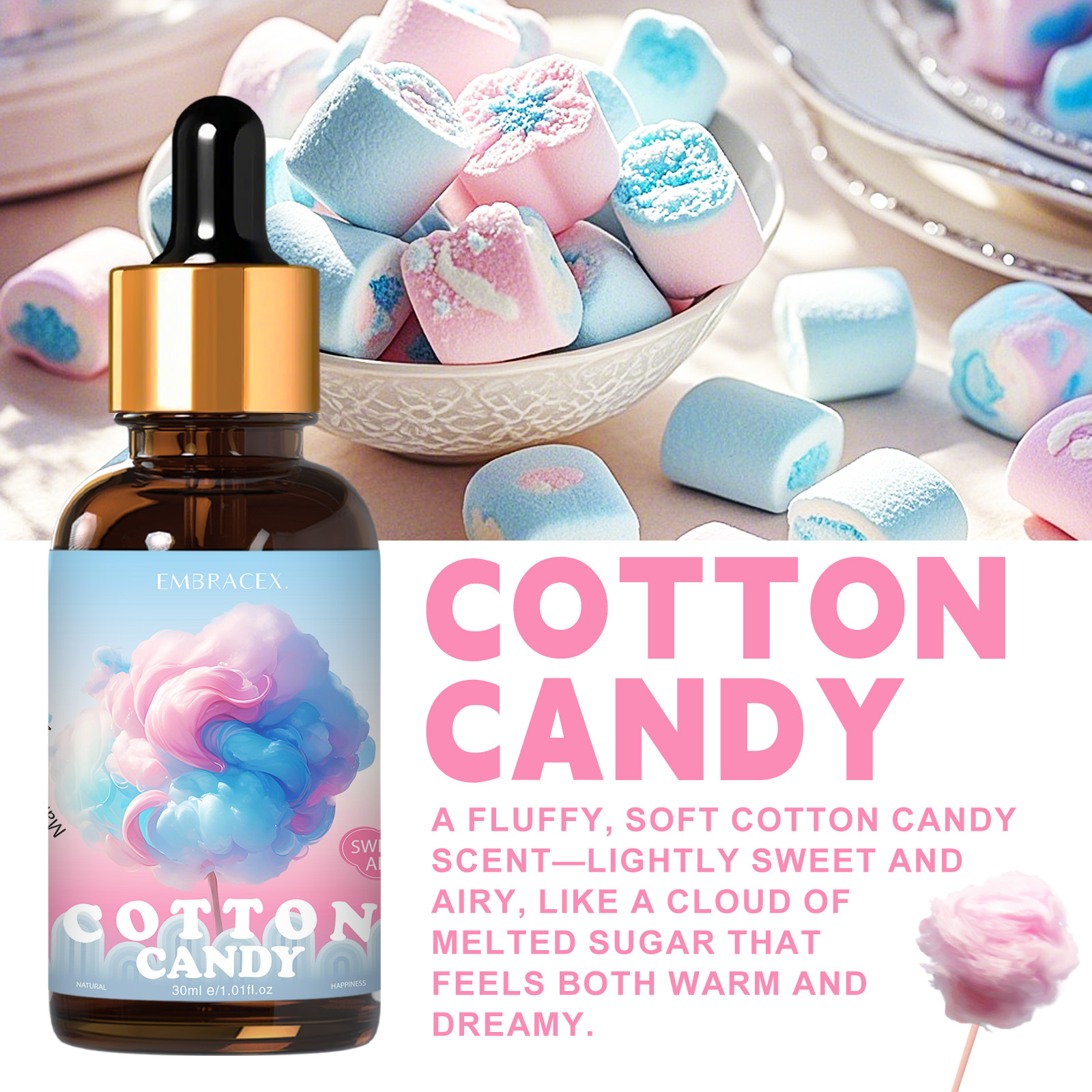 30ml Cotton Candy Essential Oi - Candle Fragrance Supplies reseña y precio