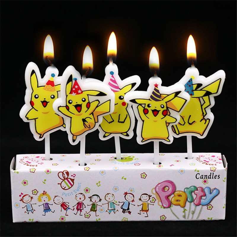 5pcs/lot Pokemon Birthday Cake - Candle Surprise reseña y precio