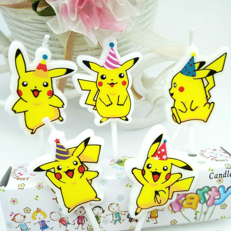 5pcs/lot Pokemon Birthday Cake - Candle Surprise reseña y precio