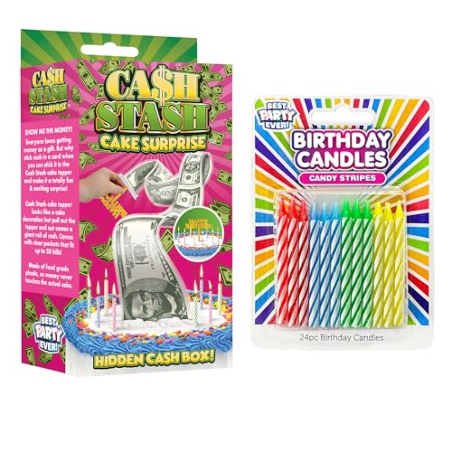 Cash Stash Cake Surprise Candl - Candle Surprise reseña y precio
