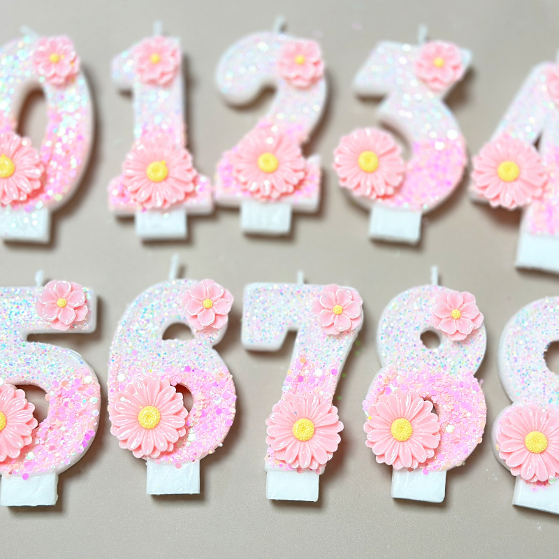 Creative pink flower birthday  - Candle Supplies Amazon reseña y precio