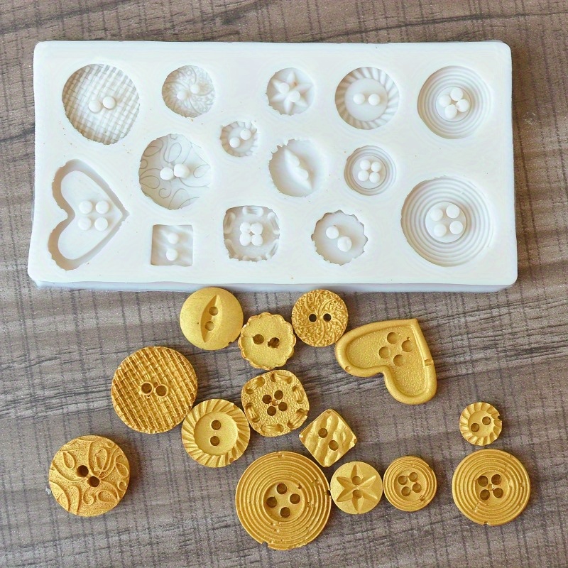 Buttons Shape Silicone Mold Si - Candle Making Supplies Kit reseña y precio
