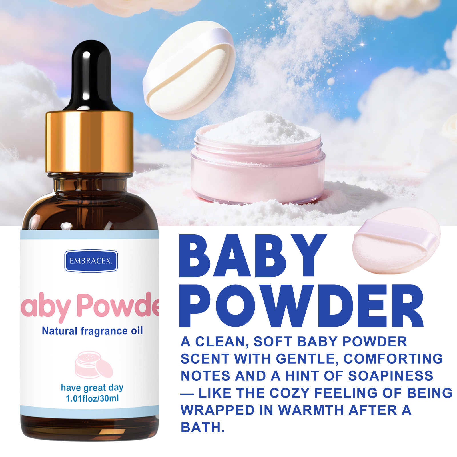 30ml Baby Powder Essential Oil - Candle Fragrance Supplies reseña y precio