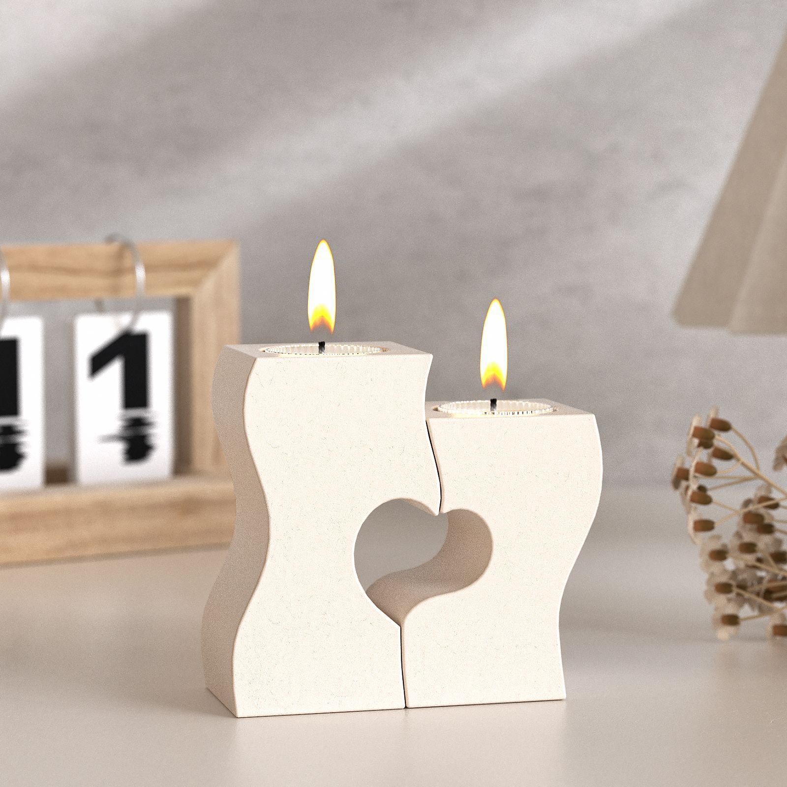 S Heart Candlestick Silicone M - Candle Making Supplies Kit reseña y precio