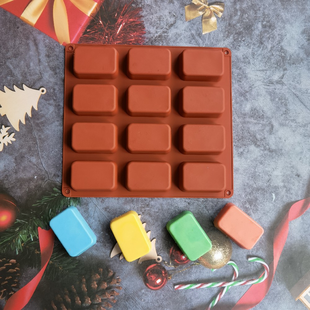 12 Cavity Square Silicone Soap - Candle Making Supplies Kit reseña y precio