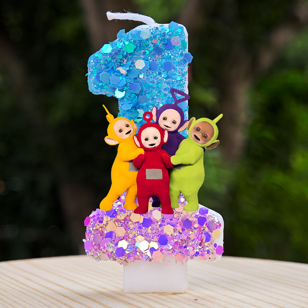 Teletubbies Themed Wax Birthda - Candle Surprise reseña y precio